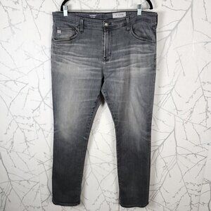 AG Adriano Goldschmied Gray Wash Stretch Denim Everett Slim Straight Jeans